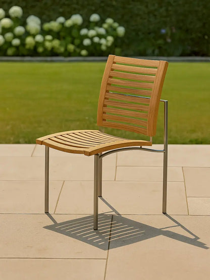 Stapelstuhl Centauri Teakholz/Edelstahl