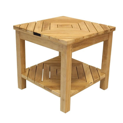 Matahari Teak Beistelltisch Aphrodite mit Ablage