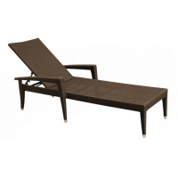 Gartenliege Minerva Aluminium/Polyrattan java braun