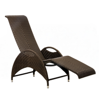 Relax Lounger X-Type Aluminium/Polyrattan java braun